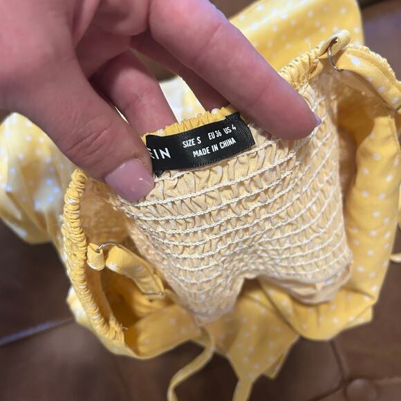 Yellow Peplum Top - Picture 2 of 3